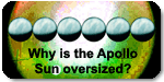 Size of the Apollo 'sun'