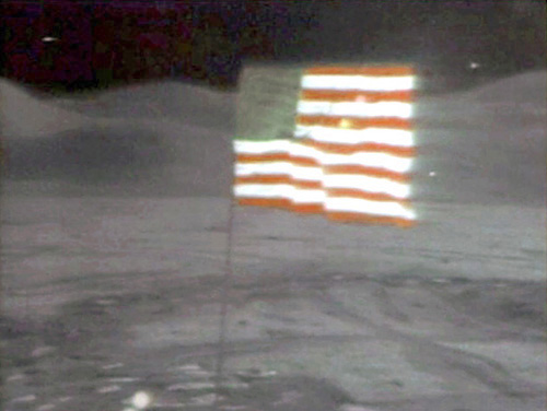 Apollo 15 flag wave