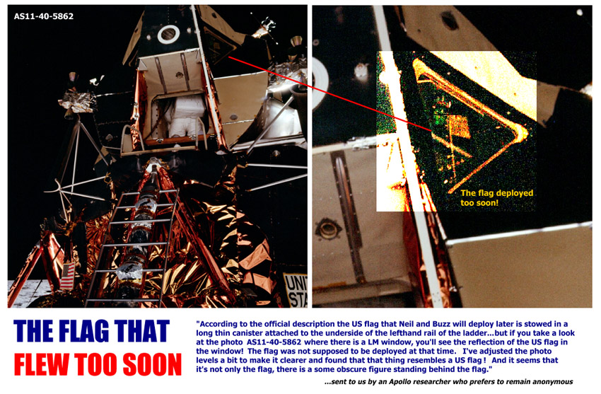 Apollo flag too soon